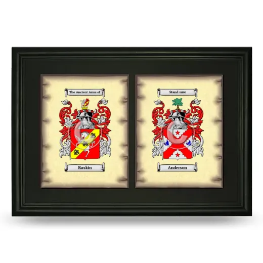 Double Coat of Arms Framed - Black