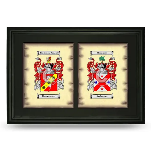 Double Coat of Arms Framed - Black