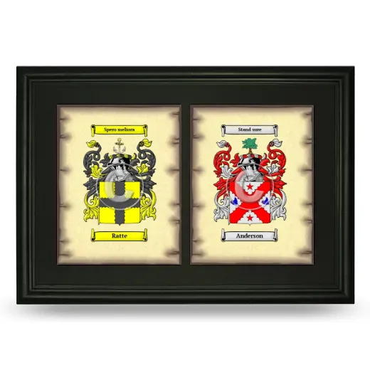Double Coat of Arms Framed - Black