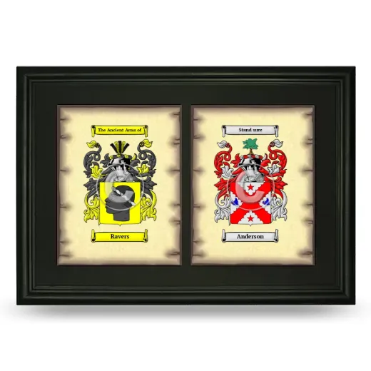 Double Coat of Arms Framed - Black
