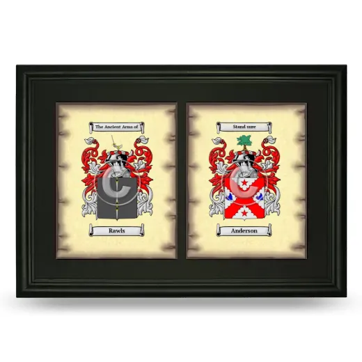 Double Coat of Arms Framed - Black