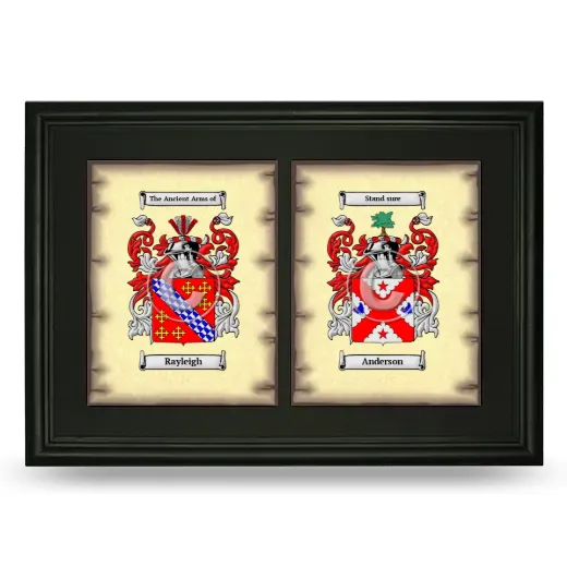 Double Coat of Arms Framed - Black