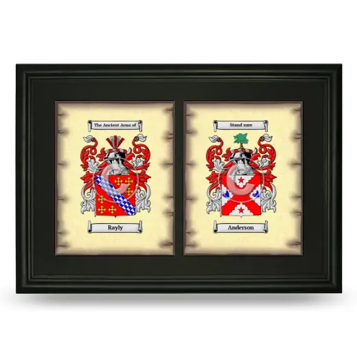 Double Coat of Arms Framed - Black