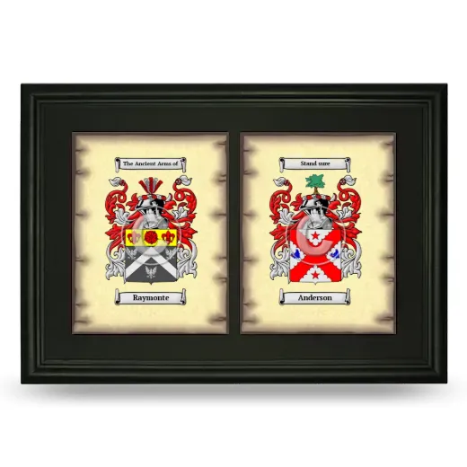 Double Coat of Arms Framed - Black