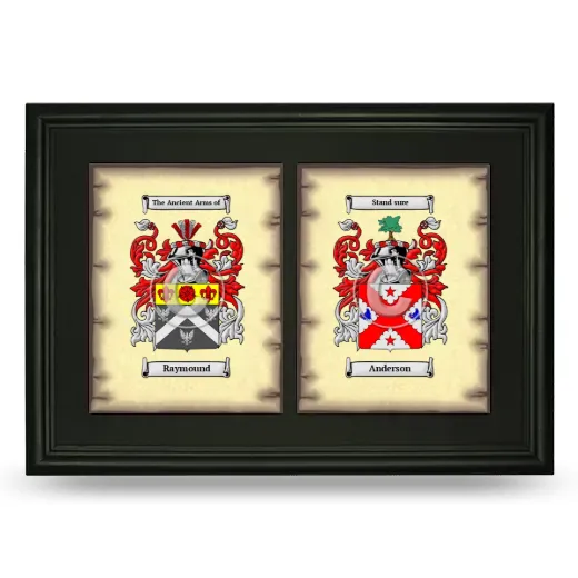 Double Coat of Arms Framed - Black