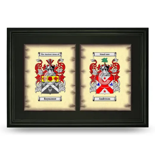 Double Coat of Arms Framed - Black