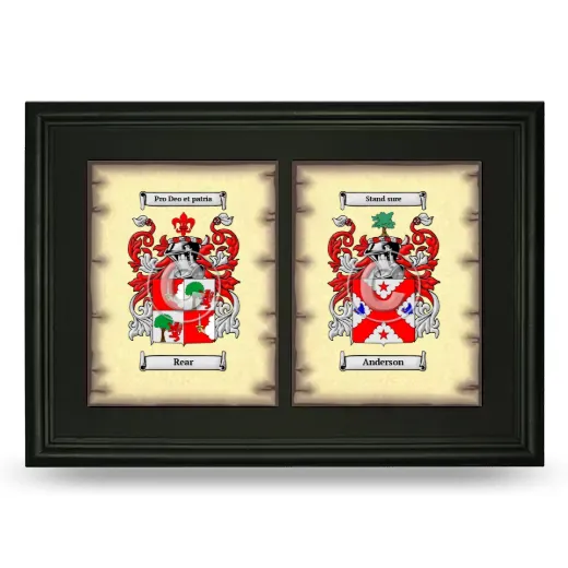 Double Coat of Arms Framed - Black