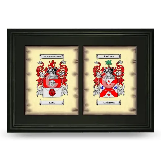 Double Coat of Arms Framed - Black