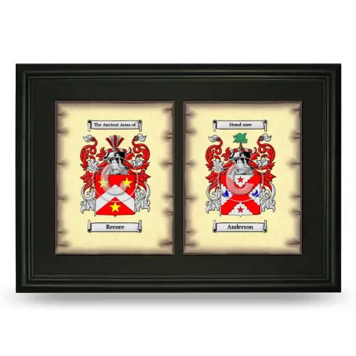 Double Coat of Arms Framed - Black