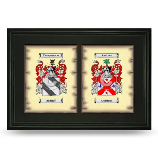 Double Coat of Arms Framed - Black