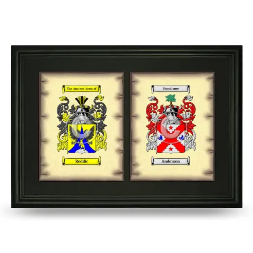 Double Coat of Arms Framed - Black