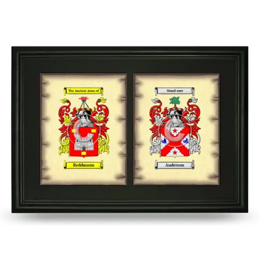 Double Coat of Arms Framed - Black