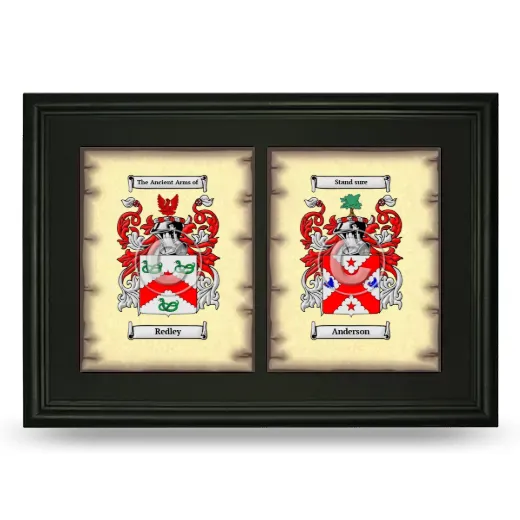 Double Coat of Arms Framed - Black