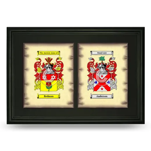Double Coat of Arms Framed - Black
