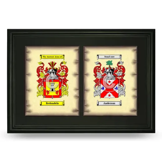 Double Coat of Arms Framed - Black