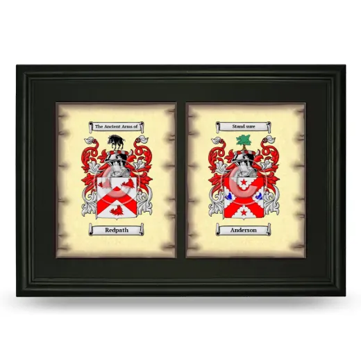 Double Coat of Arms Framed - Black