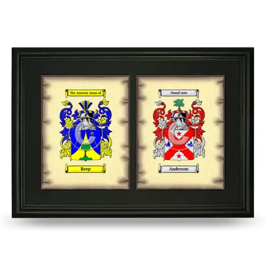 Double Coat of Arms Framed - Black