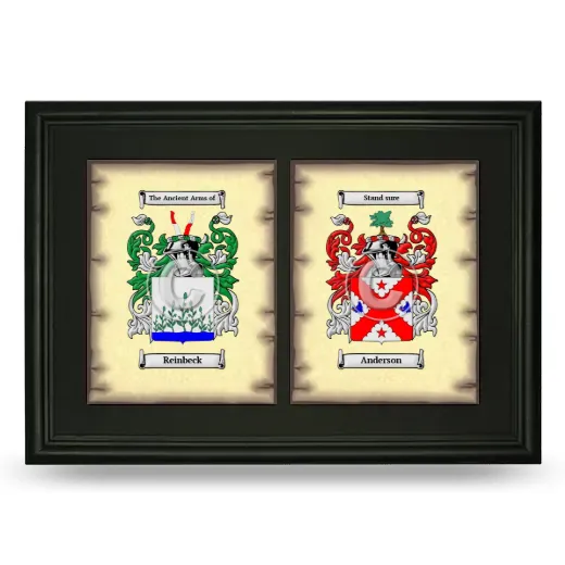 Double Coat of Arms Framed - Black