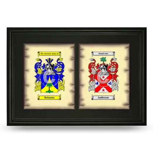 Double Coat of Arms Framed - Black