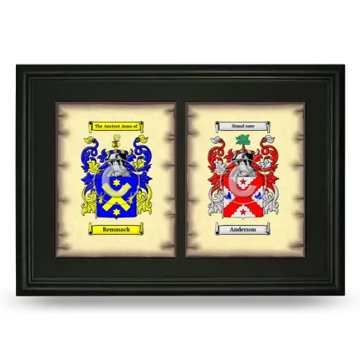 Double Coat of Arms Framed - Black