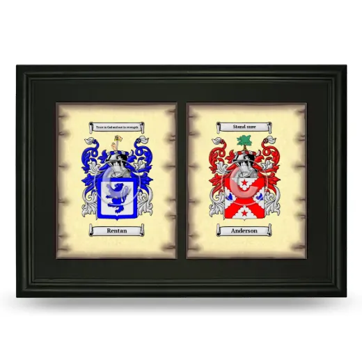 Double Coat of Arms Framed - Black