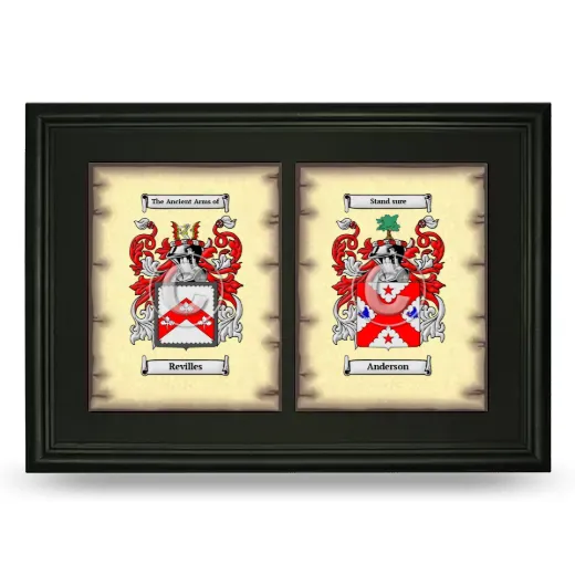 Double Coat of Arms Framed - Black