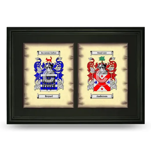 Double Coat of Arms Framed - Black