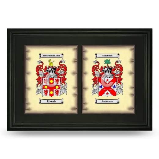 Double Coat of Arms Framed - Black