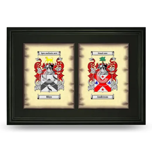 Double Coat of Arms Framed - Black