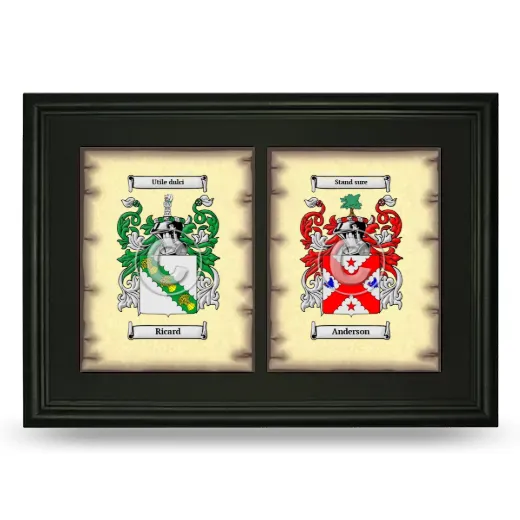 Double Coat of Arms Framed - Black