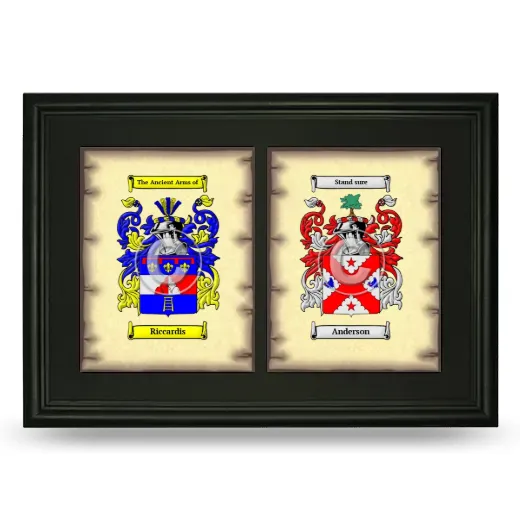 Double Coat of Arms Framed - Black