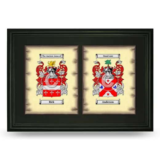 Double Coat of Arms Framed - Black