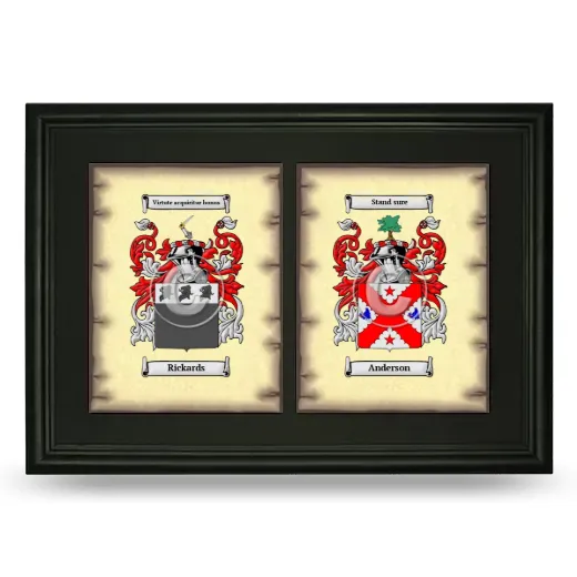 Double Coat of Arms Framed - Black