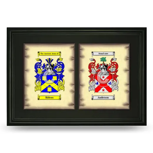 Double Coat of Arms Framed - Black