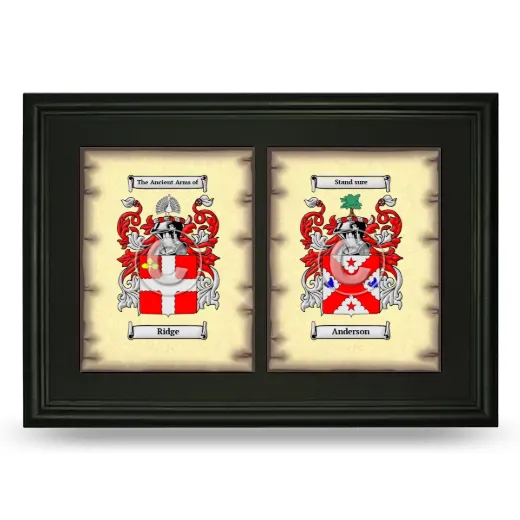 Double Coat of Arms Framed - Black