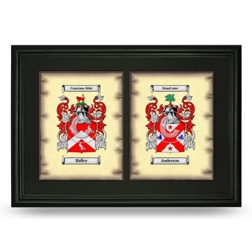 Double Coat of Arms Framed - Black