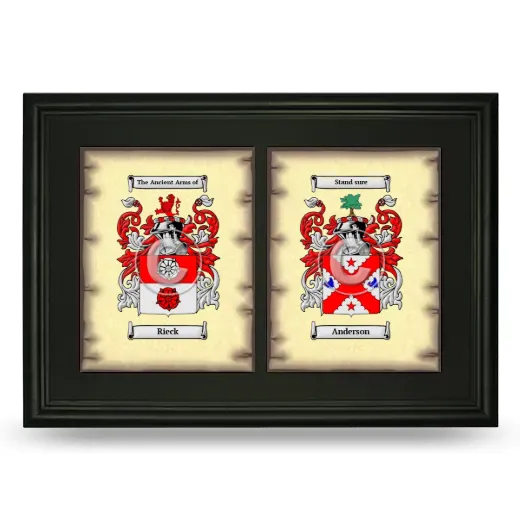 Double Coat of Arms Framed - Black