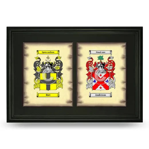 Double Coat of Arms Framed - Black