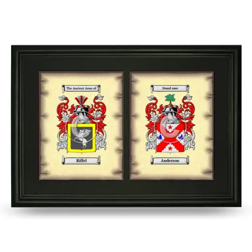 Double Coat of Arms Framed - Black