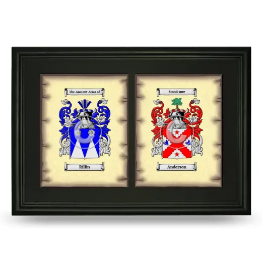 Double Coat of Arms Framed - Black