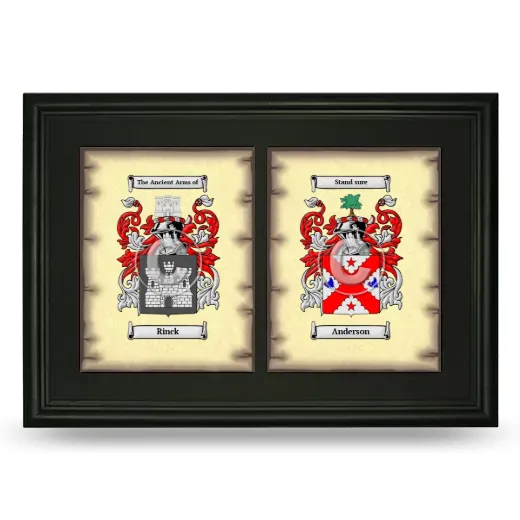Double Coat of Arms Framed - Black