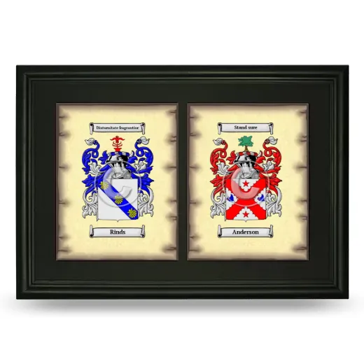 Double Coat of Arms Framed - Black