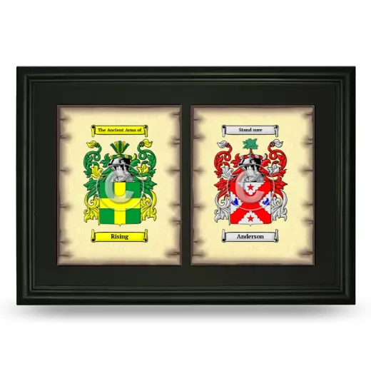 Double Coat of Arms Framed - Black