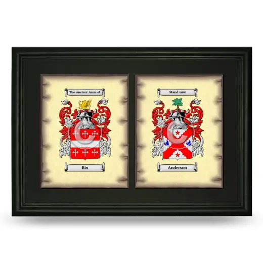 Double Coat of Arms Framed - Black
