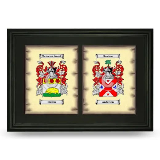 Double Coat of Arms Framed - Black