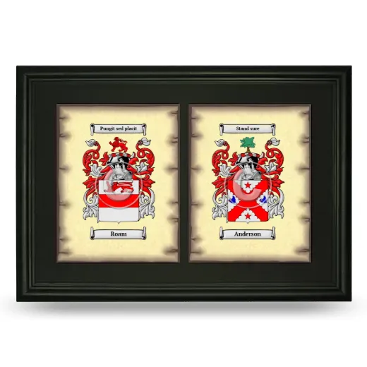 Double Coat of Arms Framed - Black