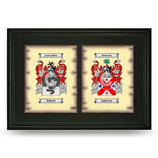 Double Coat of Arms Framed - Black