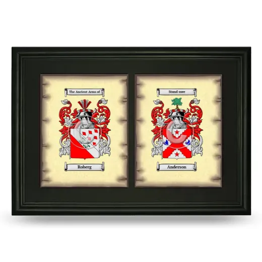 Double Coat of Arms Framed - Black