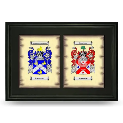 Double Coat of Arms Framed - Black