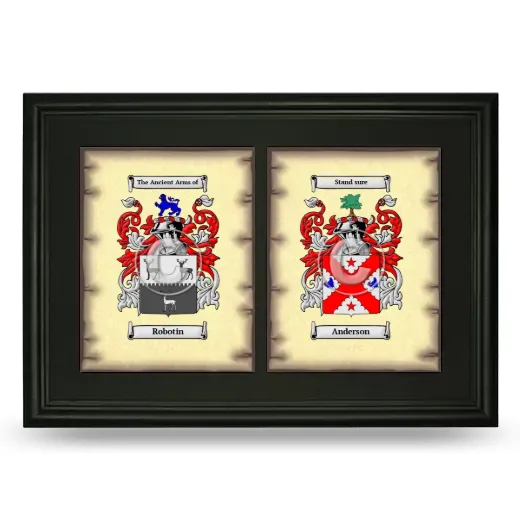 Double Coat of Arms Framed - Black